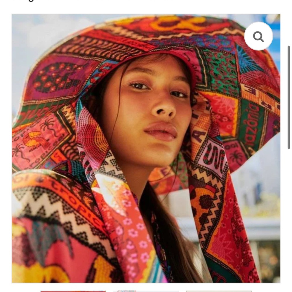 Farm Rio Dotted Patchwork Scarf hat - image 1